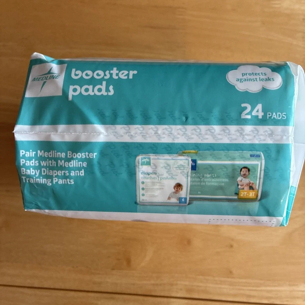 Medline Baby Booster Pads 24 Count Fits Diapers and Training Pants